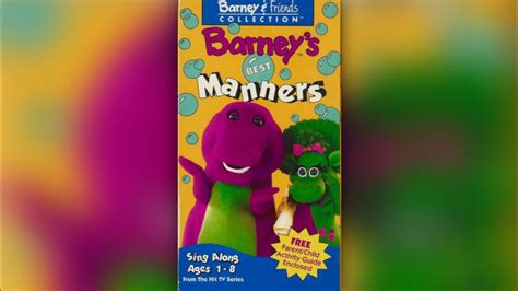 barney and friends best manners|barneys best manners 1993 vhs.